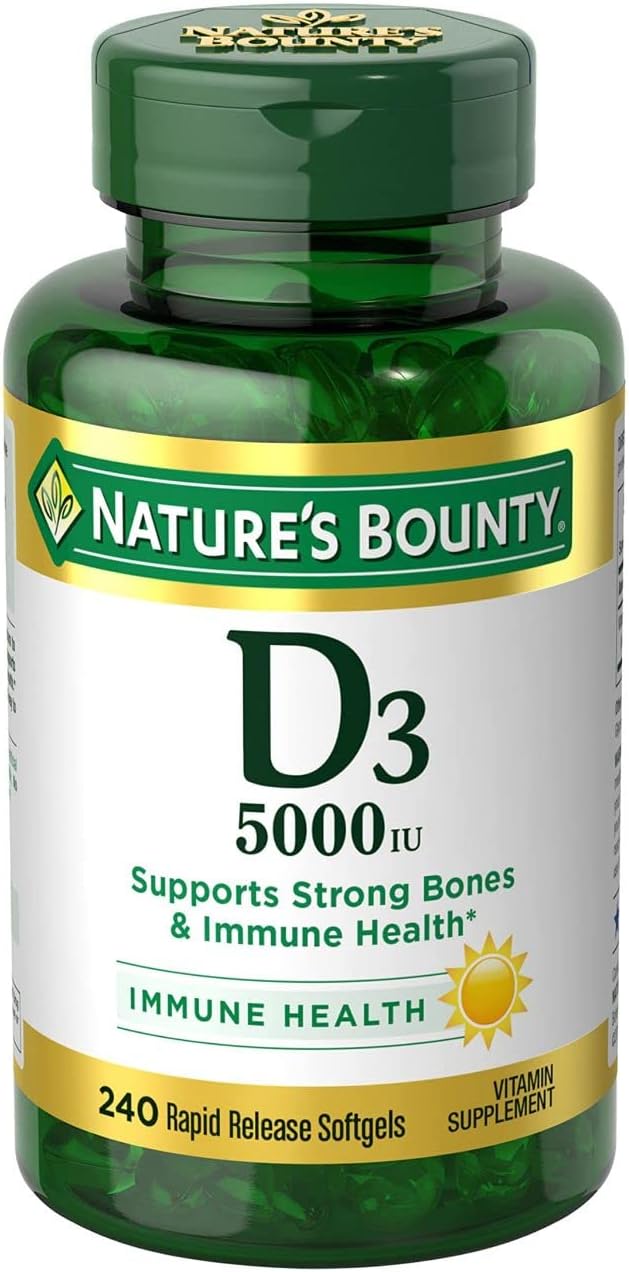 NATURE'S BOUNTY VITAMIN D3 PILLS & SUPPLEMENT